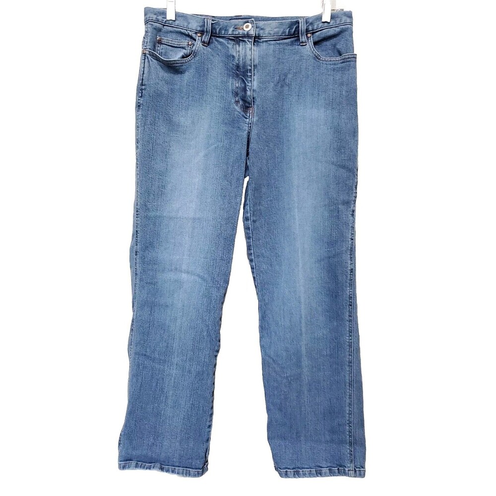 Ann Taylor Stretch Low Rise Blue Denim Jeans Cotton Blend Size 12A
